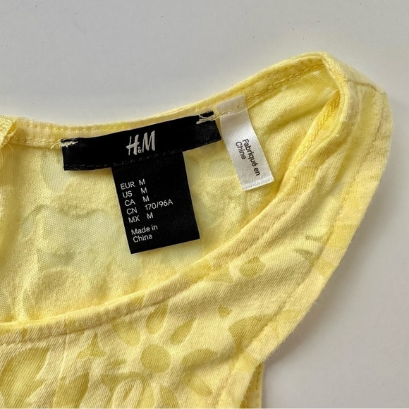 H&M Butter Yellow Long Tank Top Lightweight Summer - Medium - Picture 5 of 9